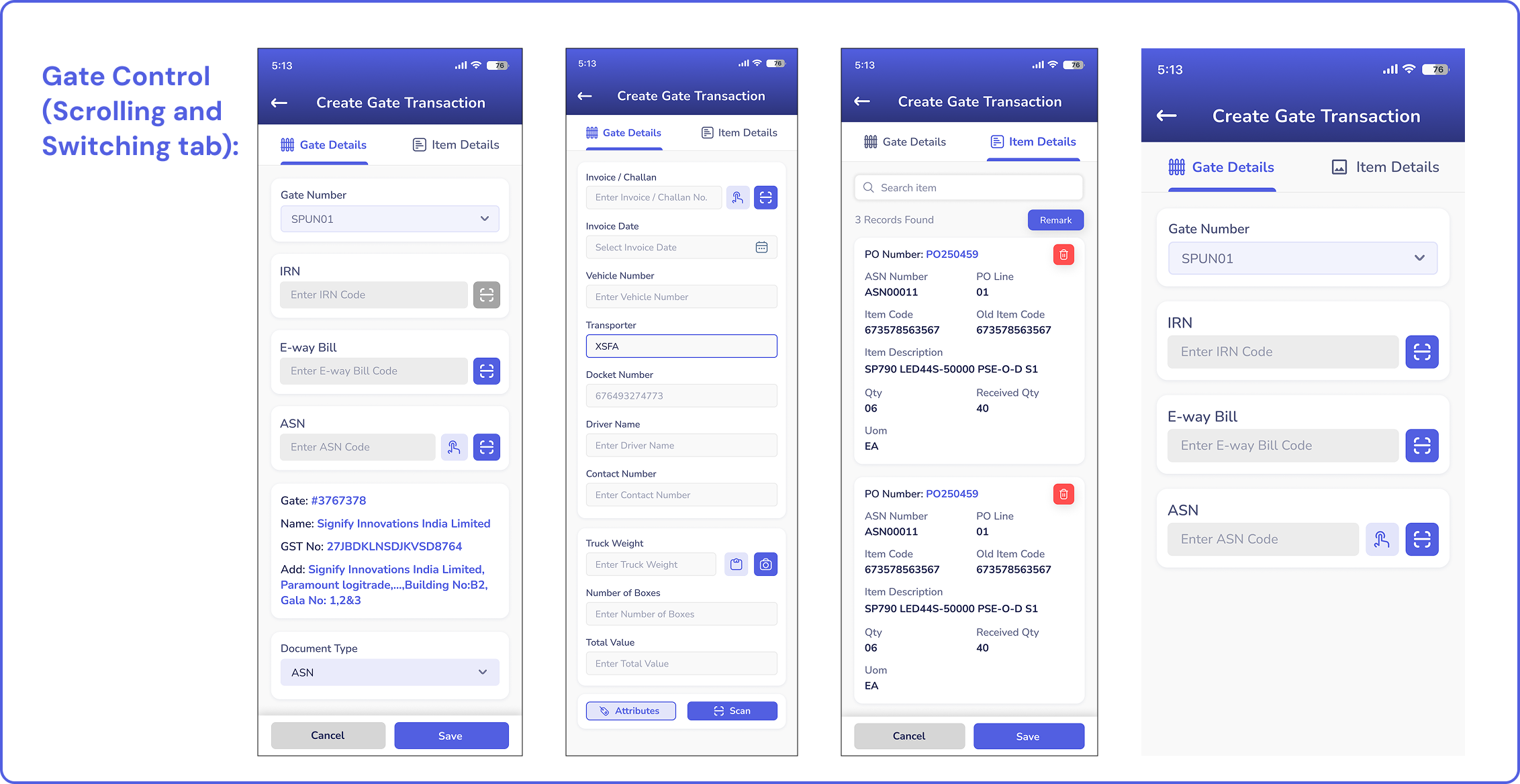Screen Design Concept